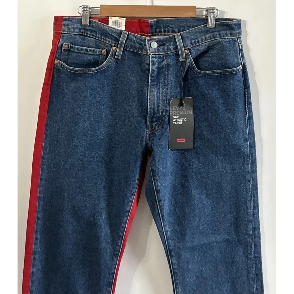NWT Mens Vintage Levi's 541 Athletic Taper Spell Out Sz 34 34x32 New Old Stock